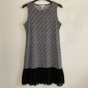 MICHAEL Michael Kors Black and Gray Patterned Mini Dress